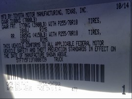 2015 TOYOTA TUNDRA, SR5, EXTD CAB, 5.7L, 2WD,  Z25933